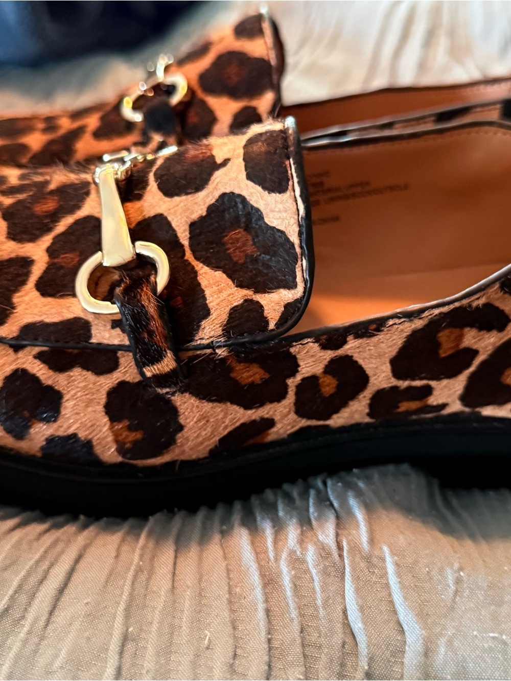 INC International Concepts Leopard Print Loafers in Brown and Black